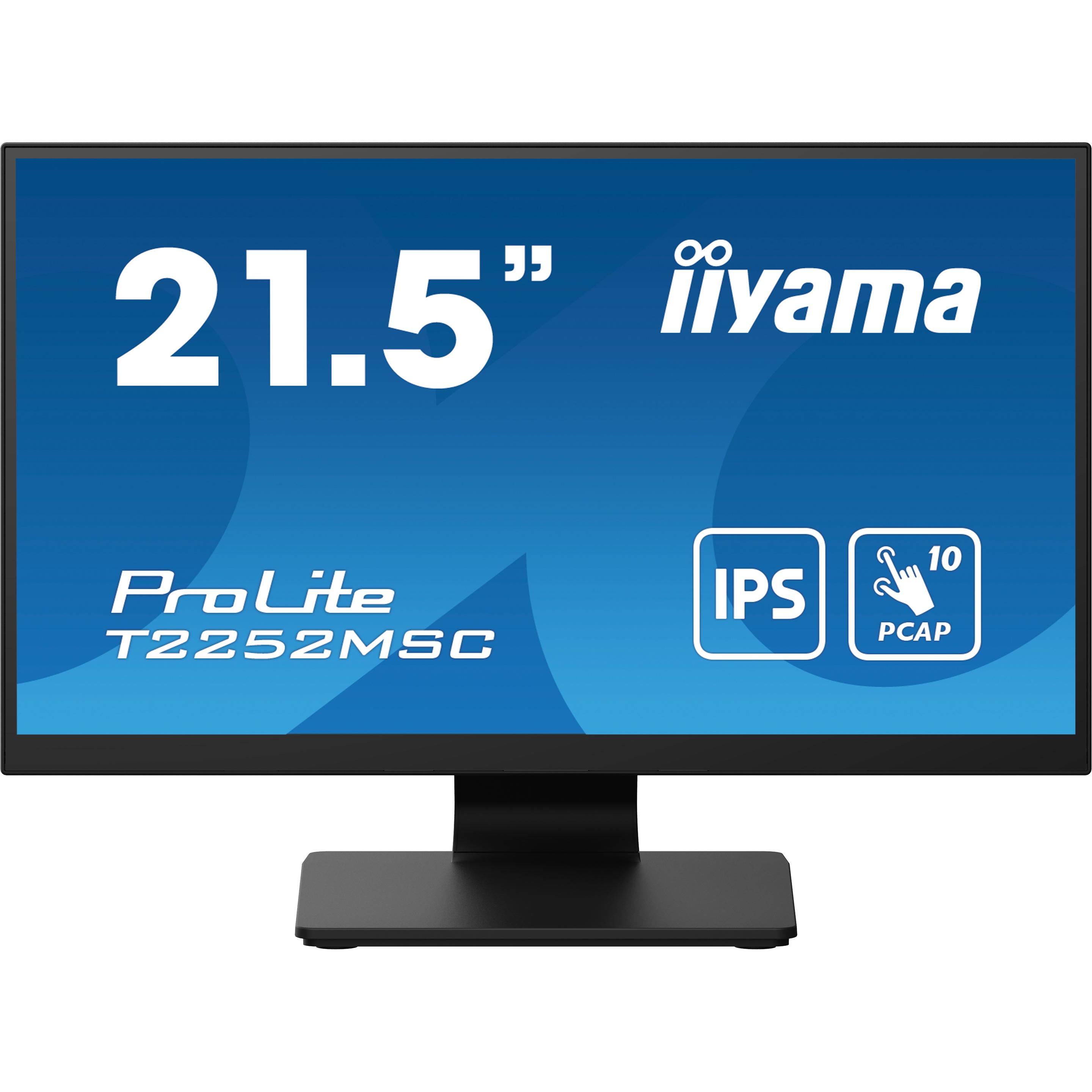 iiyama ProLite T2252MSC-B2 (1920 x 1080 Pixel, 21.50"), Monitor, Schwarz