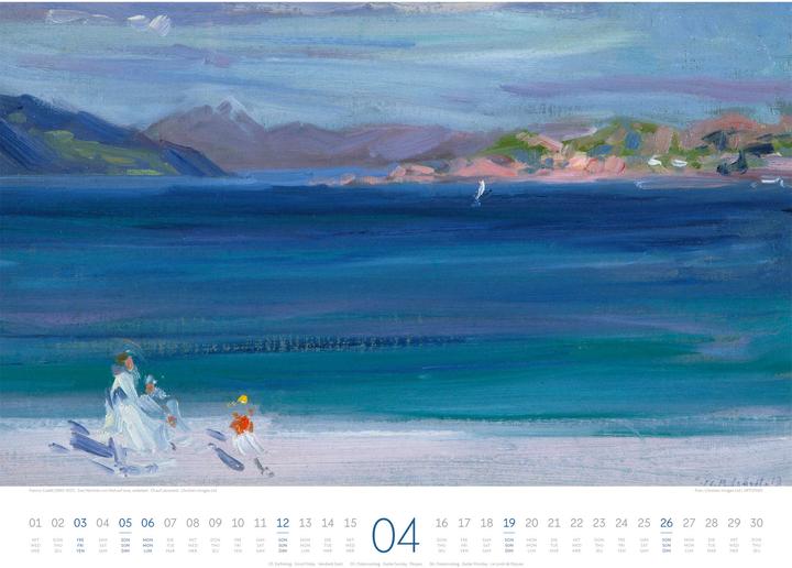 Produktbild Kunstwerk Meer Kalender 2026 (54 x 42 cm, Harter Einband, Französisch, Deutsch, Englisch)