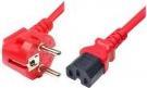 Produktbild Générique CEE7 POWERCORD WITH IEC C15 RED -1.8M (1.80 m)
