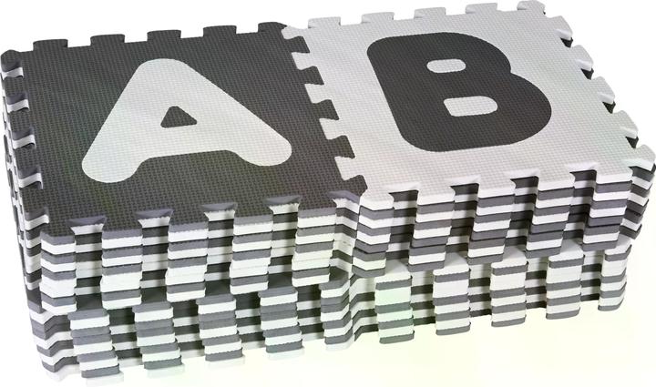 Produktbild Knorrtoys Puzzlematte - "Alphabet + Zahlen" grau-weiss (180 x 180 cm)