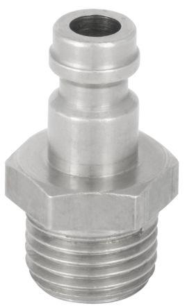 Actual product image RS PRO Pneumatic quick connector brass, G1/8 plug, with thread Camozzi, Legris, Rectus