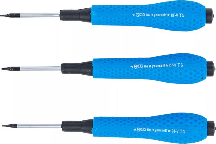 Actual product image BGS Jeu de tournevis de précision | profil en T (pour Torx) T4 / T5 / T6 | 3 pièces (Set, TX)