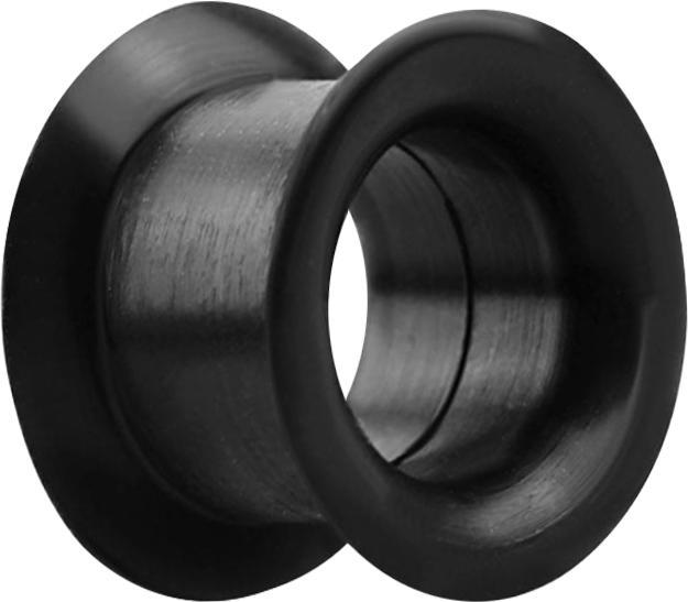 Actual product image Star Piercing Flared tunnel thick black (Silicone, without brass)