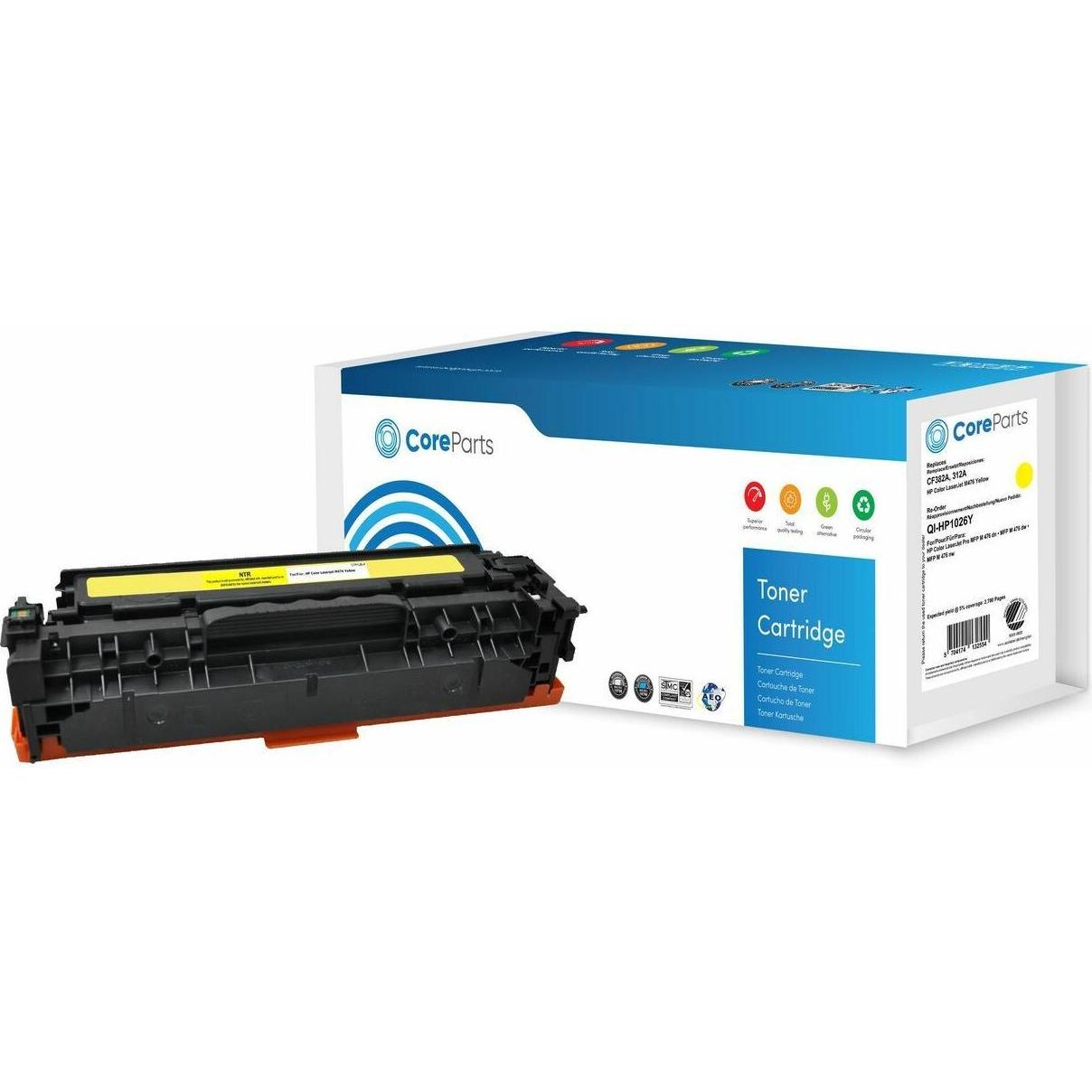 CoreParts, Toner, QI-HP1026Y Tonerkartusche (e) Kompatibel (Y)
