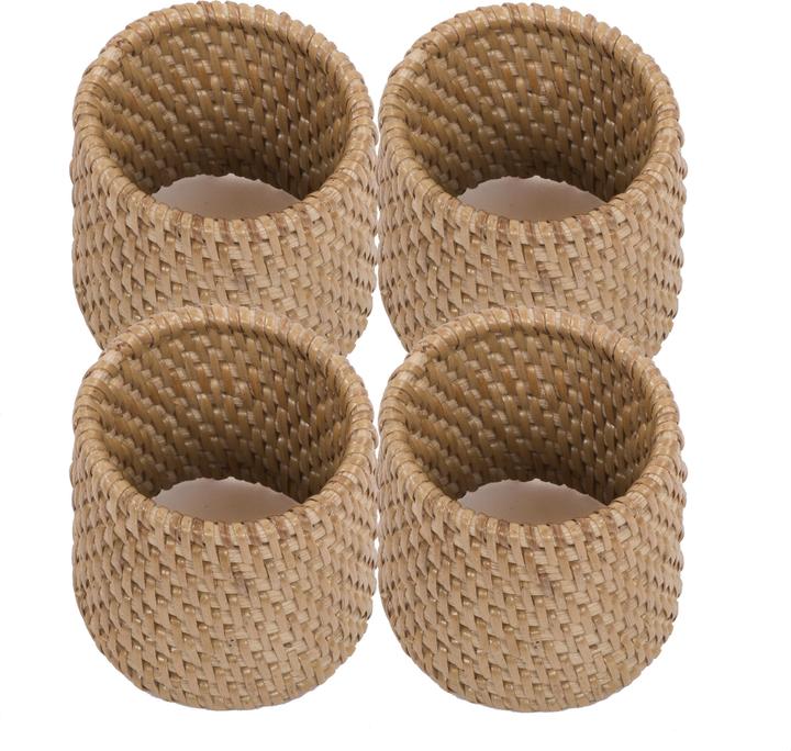 Produktbild Tiseco Serviettenring Rattan (4x)