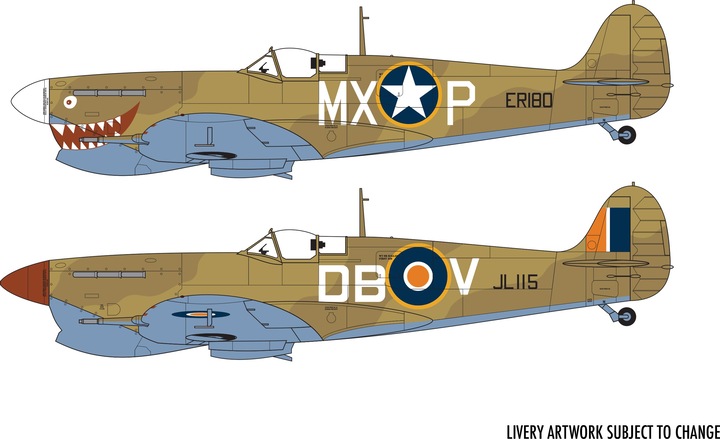 Actual product image Airfix Supermarine Spitfire Mk.Vc 1:72 Kit