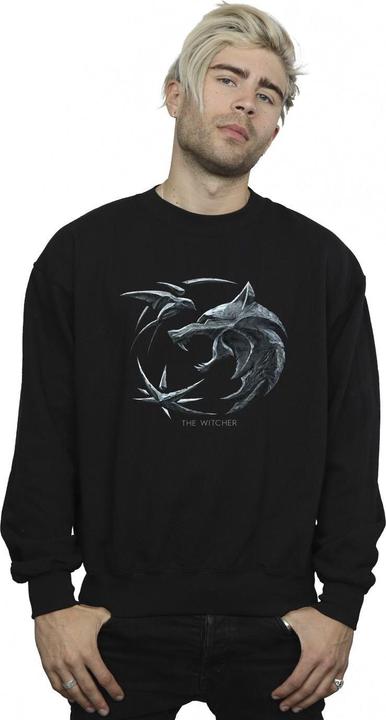 Actual product image Netflix Mens The Witcher Wolf Logo Sweatshirt (XL)