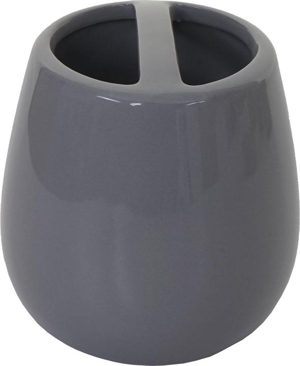 Produktbild Swisshandel24 5-teiliges Badset, WC-Garnitur Badezimmerset Badaccessoires, Keramik - grau