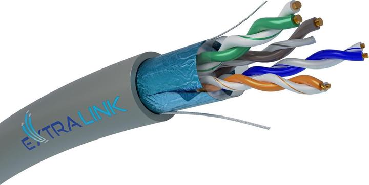 Actual product image Extralink CAT5E FTP (F/UTP) Wewnętrzny | Kabel sieciowy skrętka | 305M (F/UTP, CAT5e, 305 m)