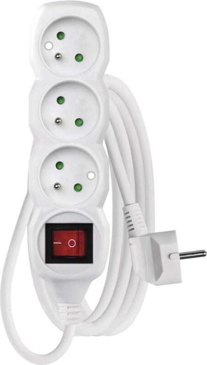 Immagine prodotto Emos Cavo di prolunga P1313C - 3 prese / 3M / con interruttore (3 m, CEE 7/3)