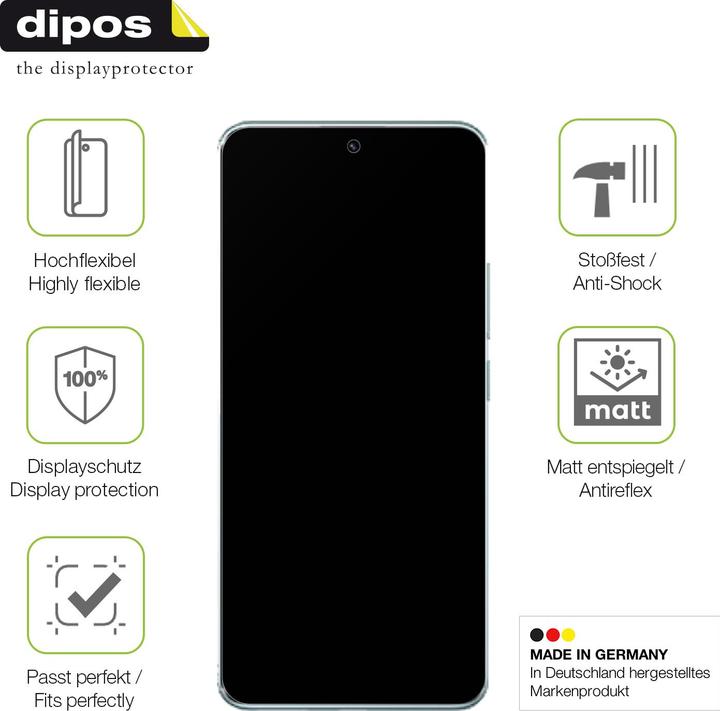 Produktbild Dipos Full Cover Schutzfolie Matt (1 Stück, Xiaomi Redmi Note 14 Pro+ 5G)