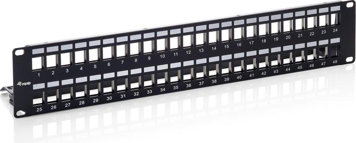Actual product image equip 769349 48-Port Keystone Cat.6 Shielded Patch Panel