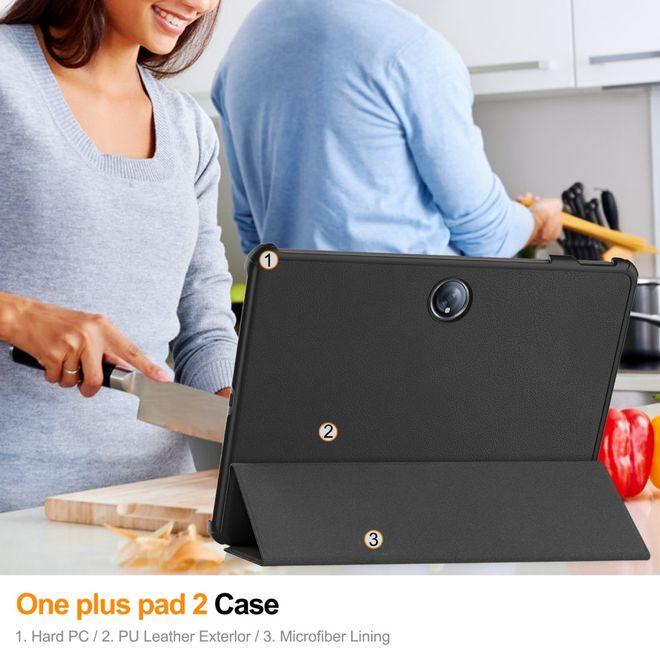 Actual product image MU Classic Triple foldable leather cover (OnePlus Pad 2)