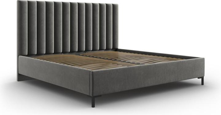 Image du produit Micadoni Lit Coffre en Velours Avec Tête de Lit, "Allison", 220x170x130Fabriqué en Europe (160 x 200 cm)