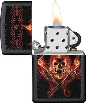 Actual product image Zippo Anne Stokes Burning Skull