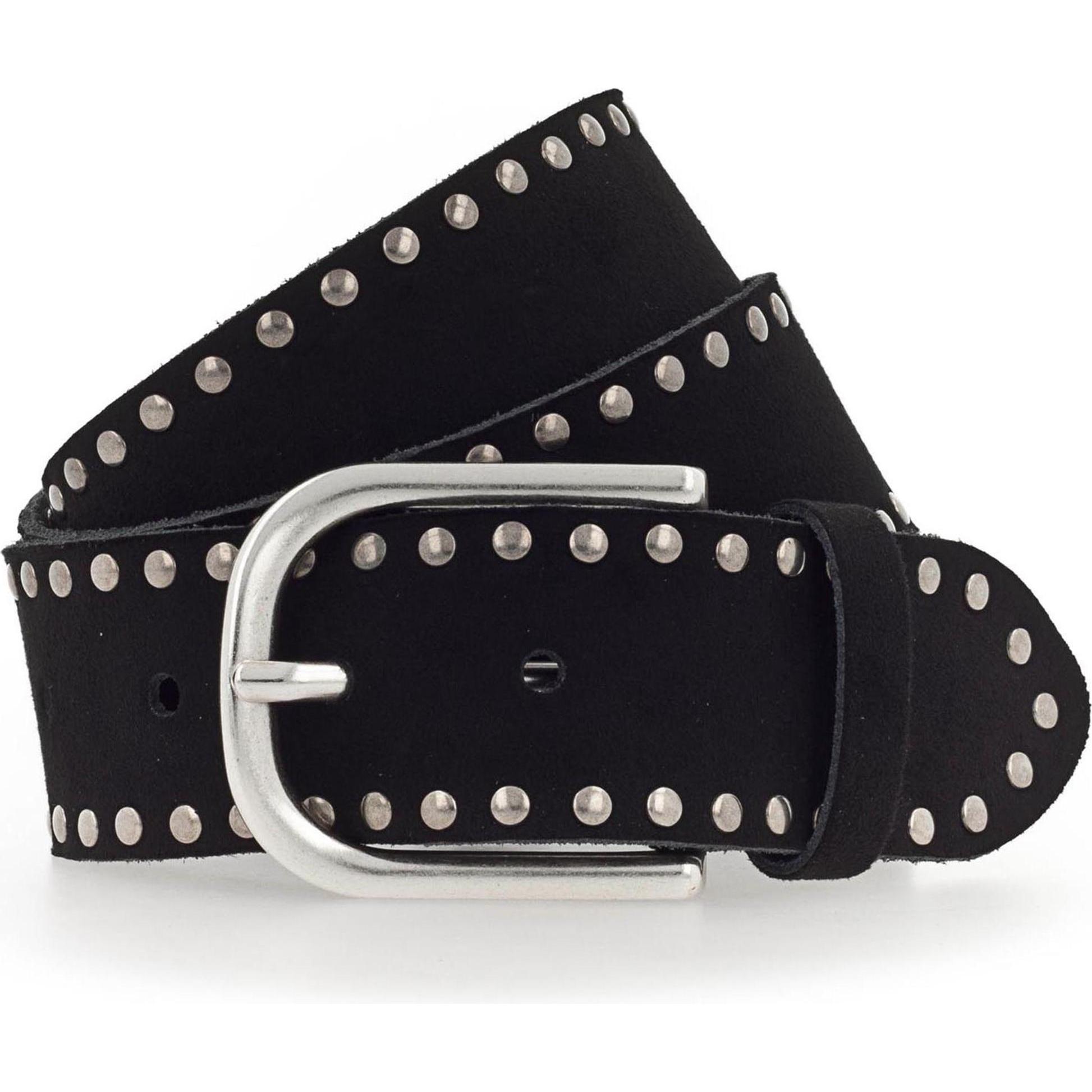 Vanzetti, Damen, Gürtel, Nietengürtel Leder, Schwarz, (100)