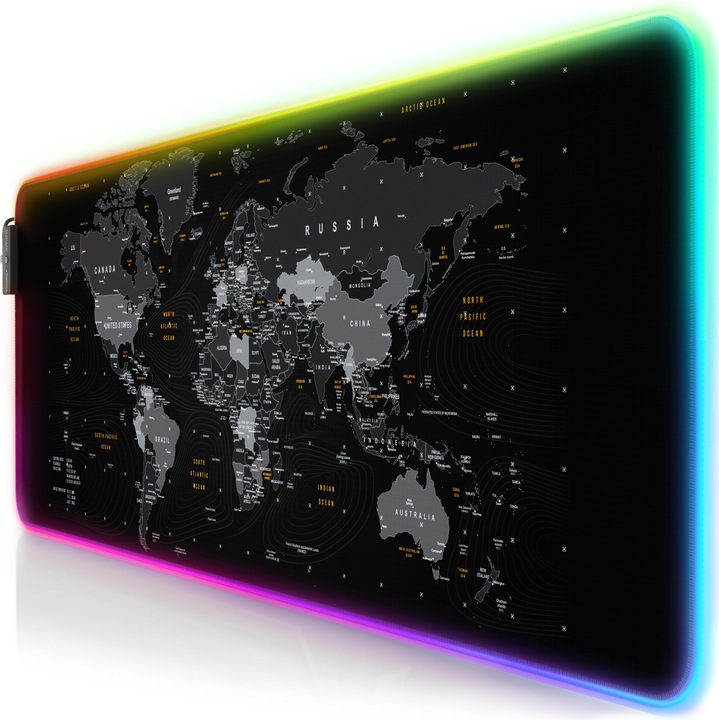 Actual product image Titanwolf Gaming Mouse Pad, RGB Mouse Pad XL, 800 x 300 mm, improves precision & speed