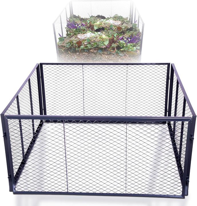 Actual product image Novatool Garten-Komposter Metall 100x100x50 cm, mit erweiterbarem Stecksytem, pulverbeschichteter Me (1000 l)