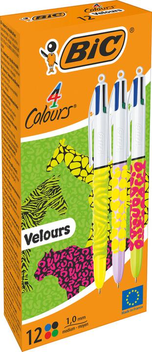 Image du produit Bic Stylo 4 couleurs Mélange de velours (12x)