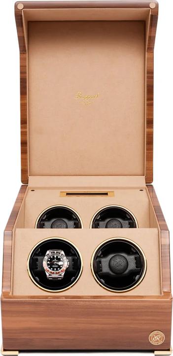 Rapport London Perpetua III Quad Watch Winder Touch Screen Walnut (4x)