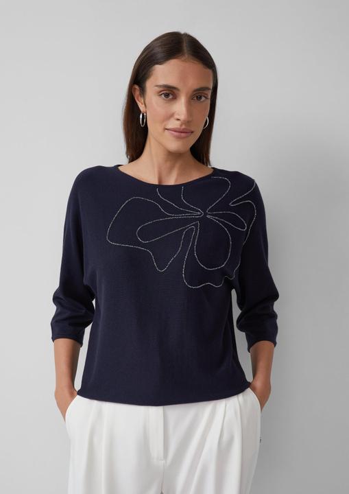 Produktbild s.Oliver Strickpullover Strickpullover mit Fledermausärmeln und Schmuckperlen (36)