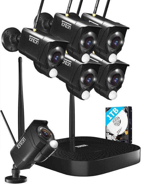 Actual product image Tonton Security Überwachungskamera-Set mit Flutlicht & Nachtsicht