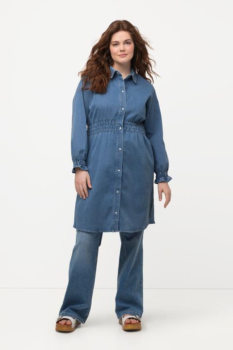 Produktbild Ulla Popken Long-Jeansjacke, tailliert, Hemdkragen (46, 48)
