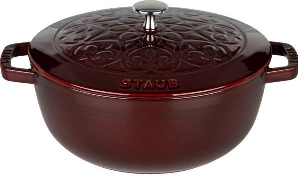 Actual product image Staub Braising pan Chistera 24 cm, La Marmite, Bordeaux, cast iron (24 cm, Casserole + Stewpot, Cast iron)