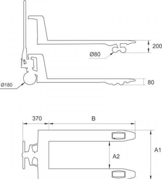 Immagine prodotto Elmag Transpallet manuale lungo