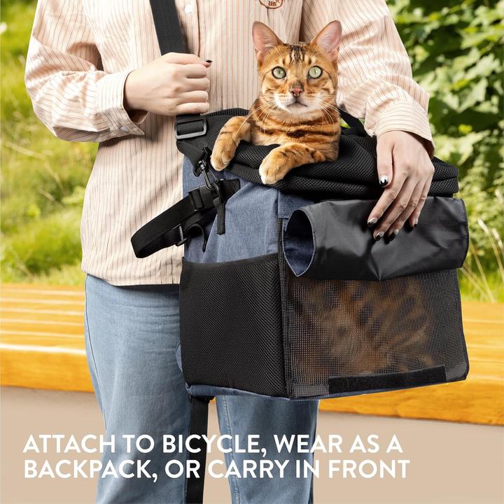 Image du produit Navaris Velokorb und Tragetasche für Hunde und Katzen bis 11,5 kg (Chat, Chien, Respirant)
