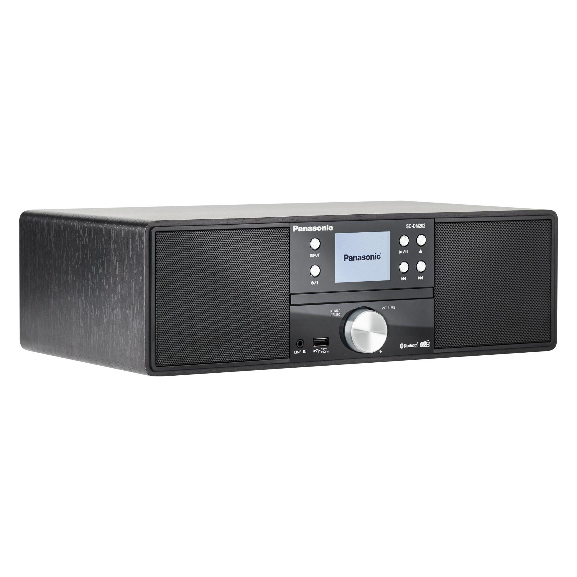 Panasonic SC-DM202 (Bluetooth, CD Player, 2x 12 W), Stereoanlage, Schwarz