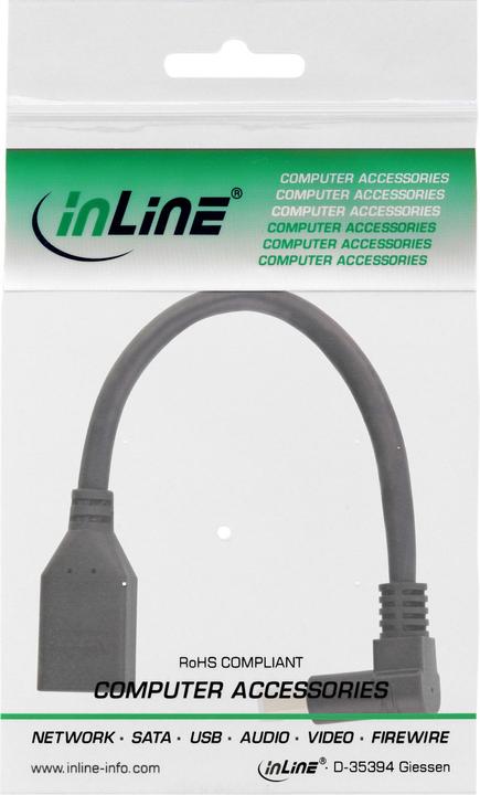 Produktbild InLine DisplayPort 1.4 Adapterkabel ST/BU (0.15 m)