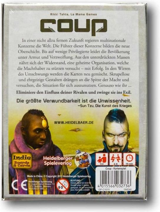 Produktbild Coup (Deutsch, 2 - 6 Spieler)