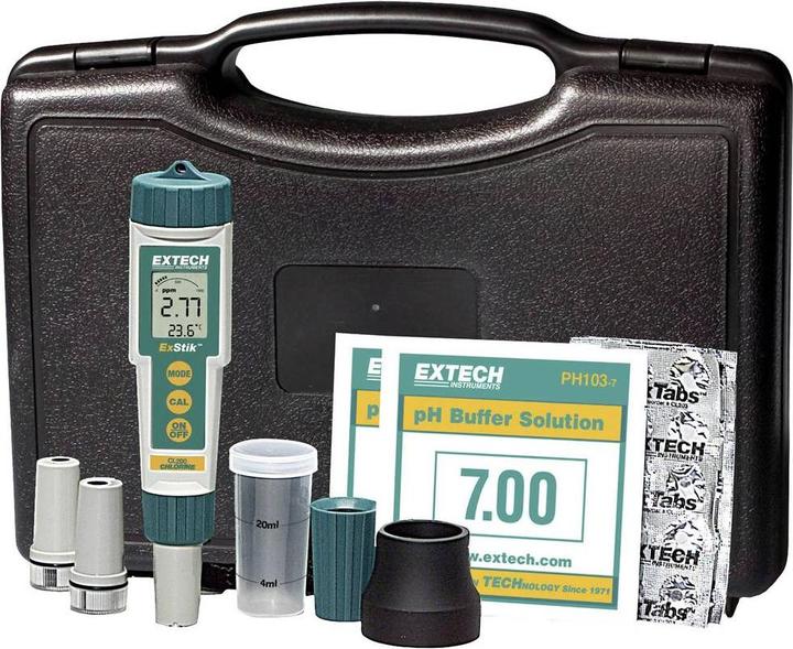 Actual product image Extech 4-In-1-Kit for Chlorine,Ph-Value,Orp,Temp (Temperature measuring device)