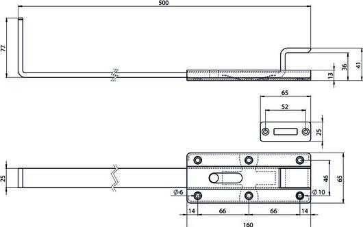 Produktbild Webi Stangenriegel 082A/500 (1 Stk.)