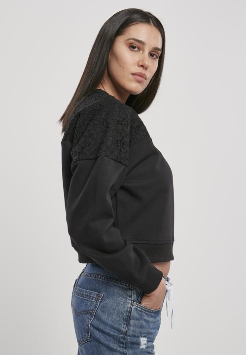 Produktbild Urban Classics Ladies Short Oversized Lace Inset Crew (XL)