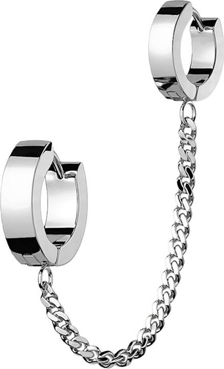 Immagine prodotto Star Piercing Catena d'argento pieghevole con orecchino (senza ottone, Acciaio chirurgico 316L)
