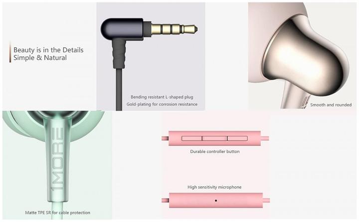 Produktbild 1More Stylish In-ear Handsfree με Βύσμα 3.5mm Χρυσό (Kabelgebunden)