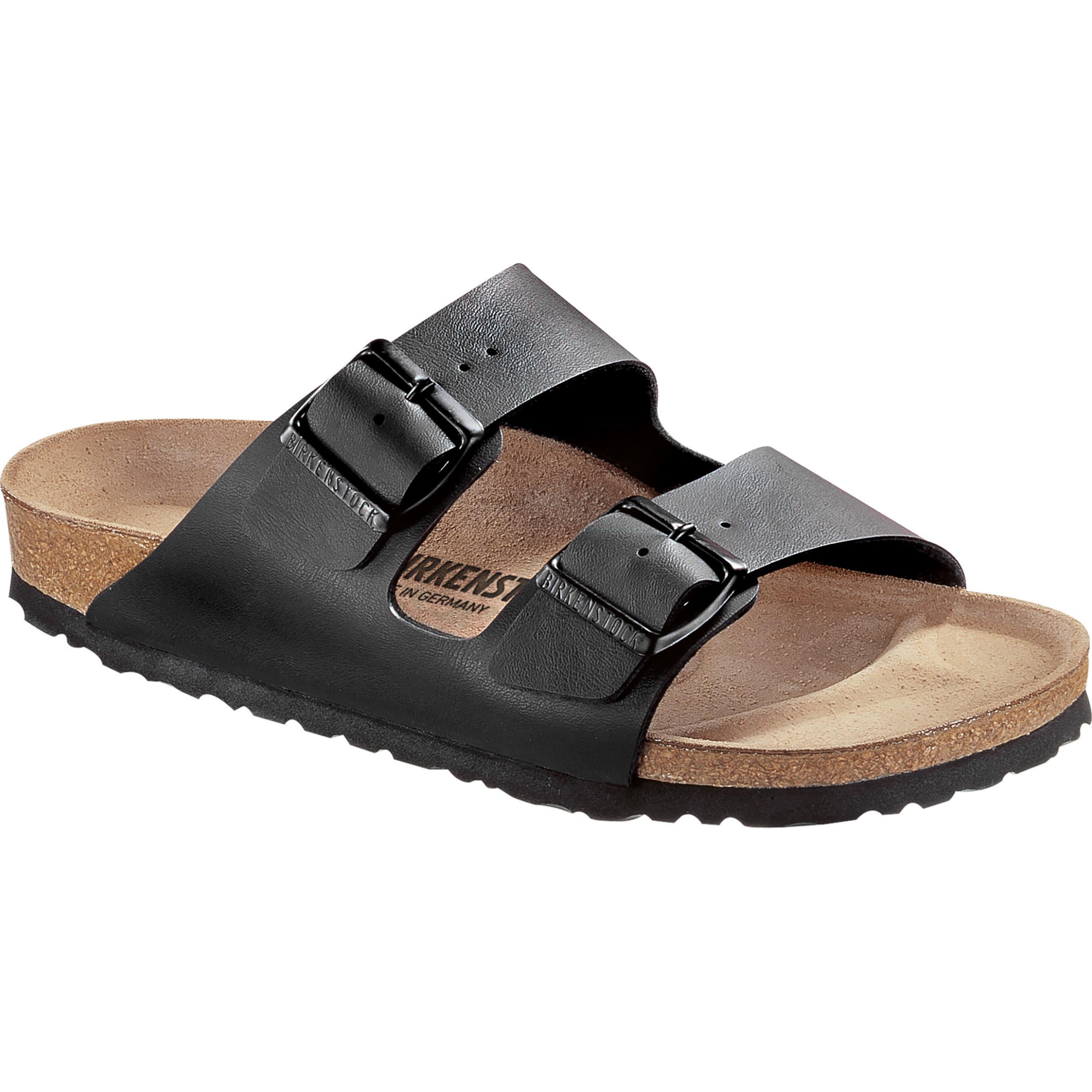 Birkenstock, Unisex, Sandalen, Arizona Birko-Flor Schmal, Schwarz, (37)