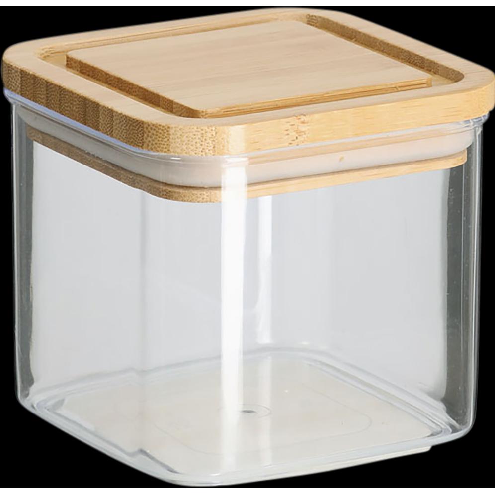 Zeller Present Vorratsdose m. Bambusdeckel, 500 ml, Kunststoff, Vorratsbehälter, Transparent