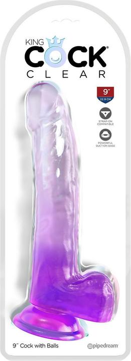 Produktbild Doc Johnson KingCockClear 9 w balls Purple