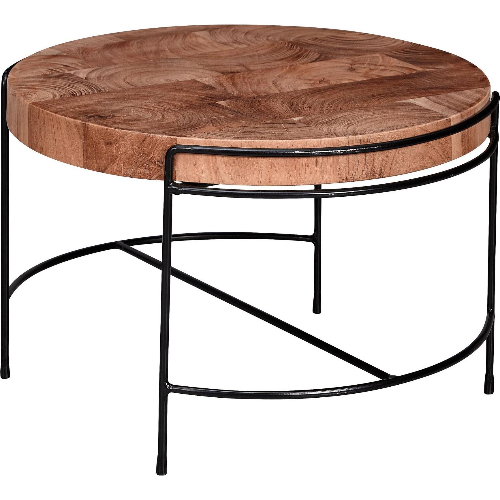 FineBuy, Couchtisch + Beistelltisch, Couchtisch Massivholz Akazie Braun