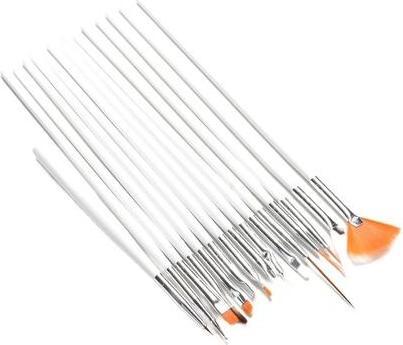 Produktbild Sunoneset Nail Art Pinsel Weiss 15 Stück (Kunstnägel, Weiss)
