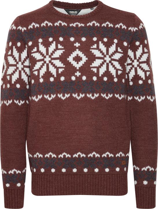 Image du produit Solid Norwig Pull En Grosse Maille Pull-Over Tricot Pour Homme Avec Encolure Rond (M)