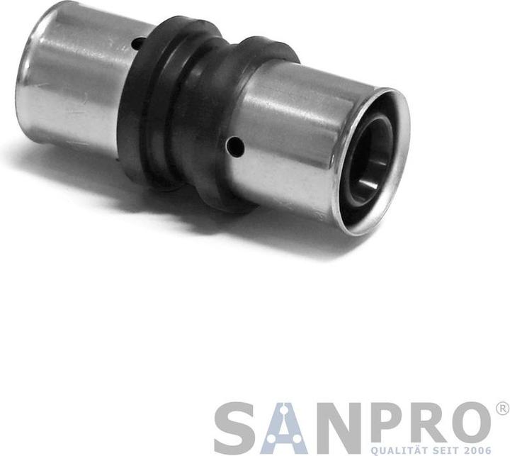 Actual product image Sanpro THPRESS PPSU pressfitting coupling - socket with TH contour 26x3 - 26x3 (Pipe coupling)