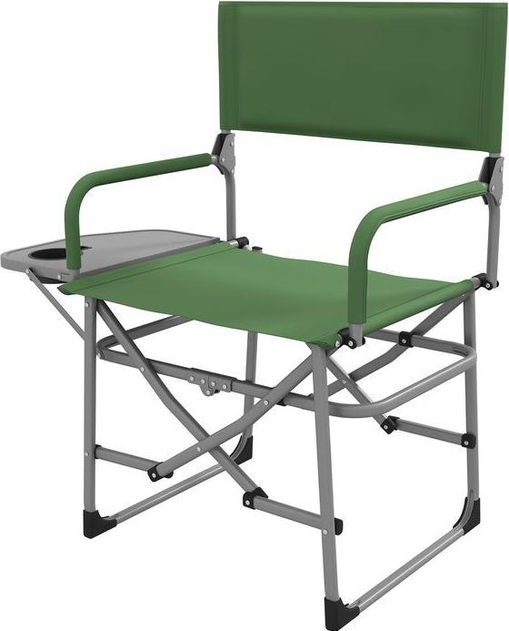 Produktbild Swisshandel24 Regiestuhl Faltbar Campingstuhl mit Seitentisch, Becherhalter, Klappstuhl mit Griff, Oxford, Grün