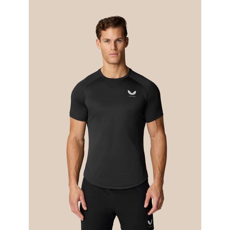 Castore, Uomini, Maglietta sportiva, Muscle Grip Ss T-Shirt Black/White XXL (XXL), Bianco, Nero, XXL