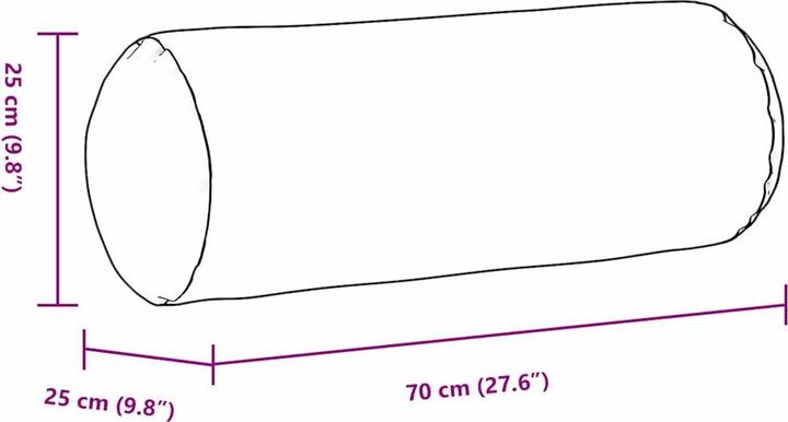 Produktbild vidaXL Bolsterkissen (Ø 25 x 70 cm)