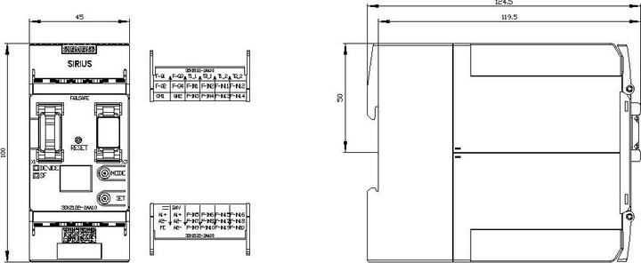 Actual product image Siemens SIRIUS safety relay Basic unit 3SK2 seri