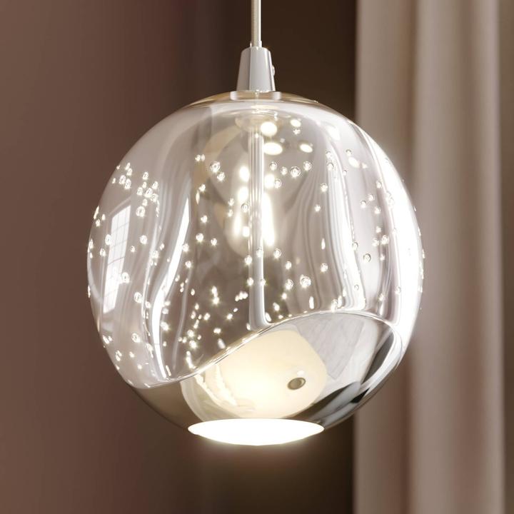 Actual product image Lucande Hayley 5 pendant light Clear/Chrome (2066 lm)